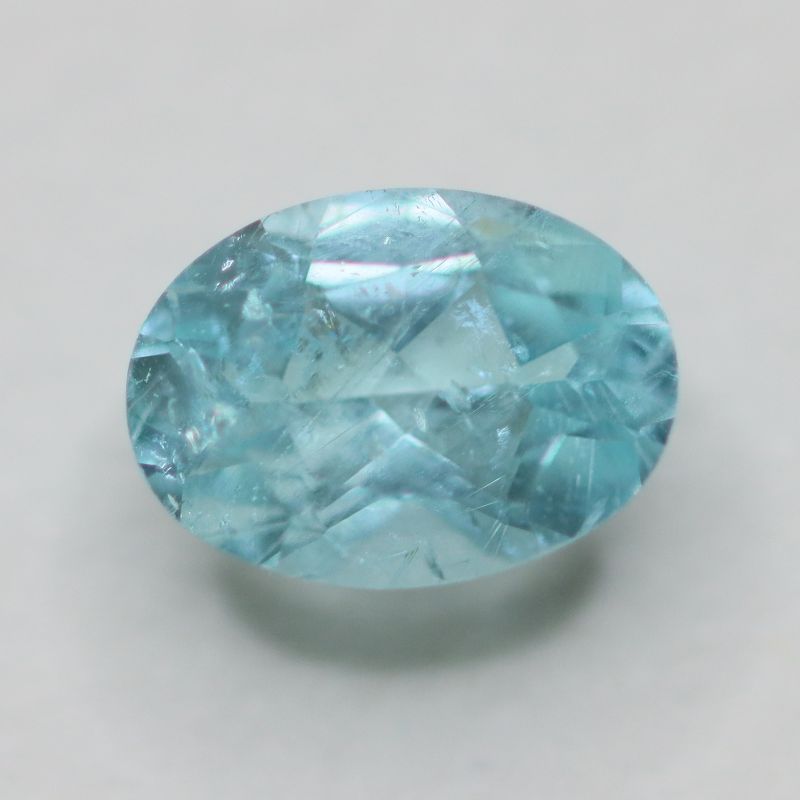 PARAIBA TOURMALINE FACETED 7.5X7.5 OVAL 0.89CT