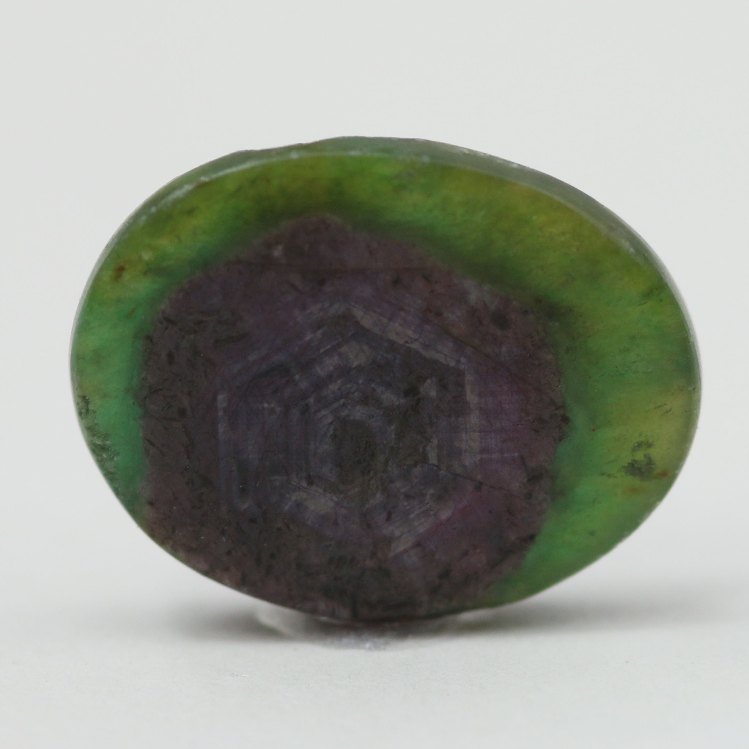 RUBY & ZOISITE 16X12.5 OVAL 6.41CT