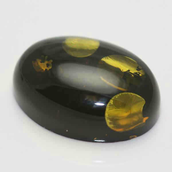 12X10 OVAL GREEN AMBER (PAINTED BLACK)