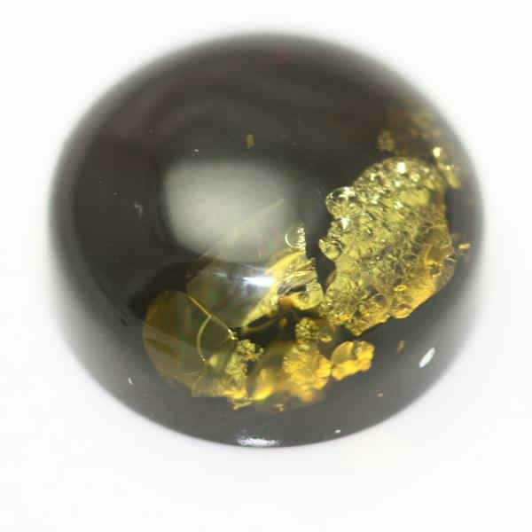 7MM ROUND GREEN AMBER (PAINTED BLACK)