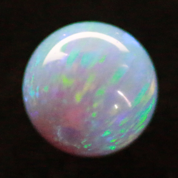 4MM BEAD SYNTHETIC OPAL BLUE HALF DRILLED