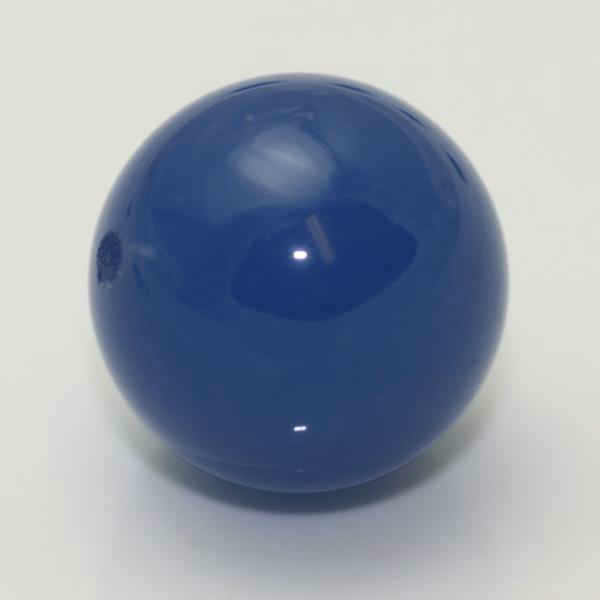 9MM BLUE AGATE HALF DRILLED BEAD
