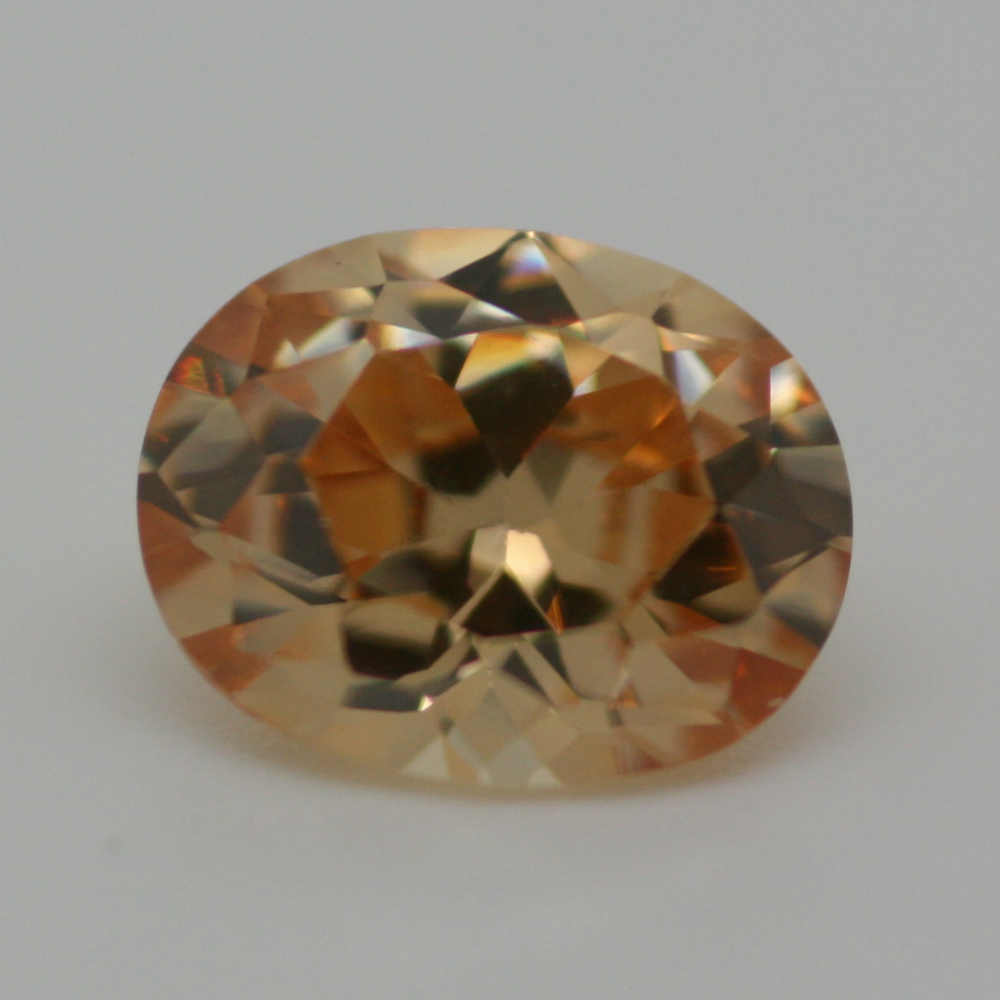 CUBIC ZIRCONIA CHAMPAGNE 4X3 OVAL