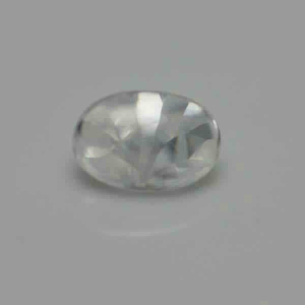 7X5 OVAL BUFF TOP CUBIC ZIRCONIA WHITE