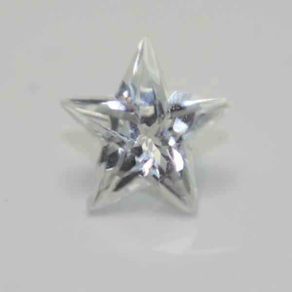 4MM FIVE POINT STAR CUBIC ZIRCONIA WHITE
