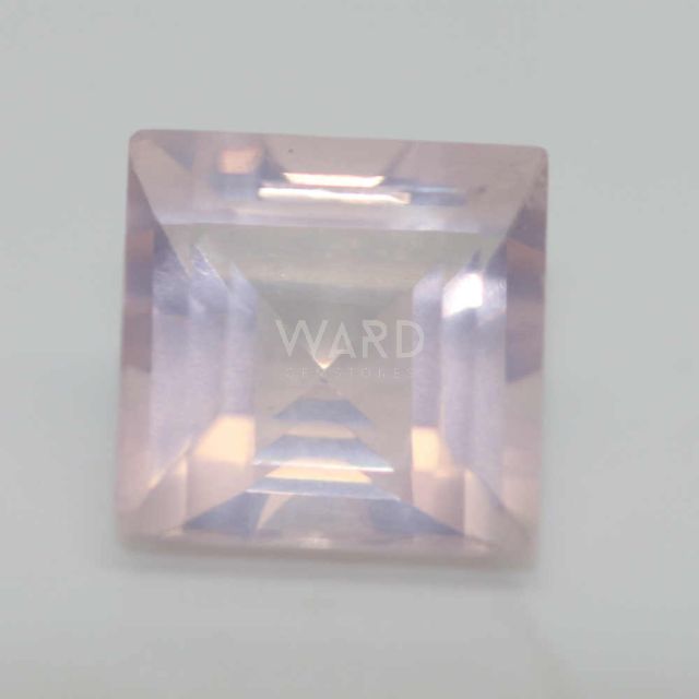 9MM SQUARE ROSE QUARTZ FACETED 