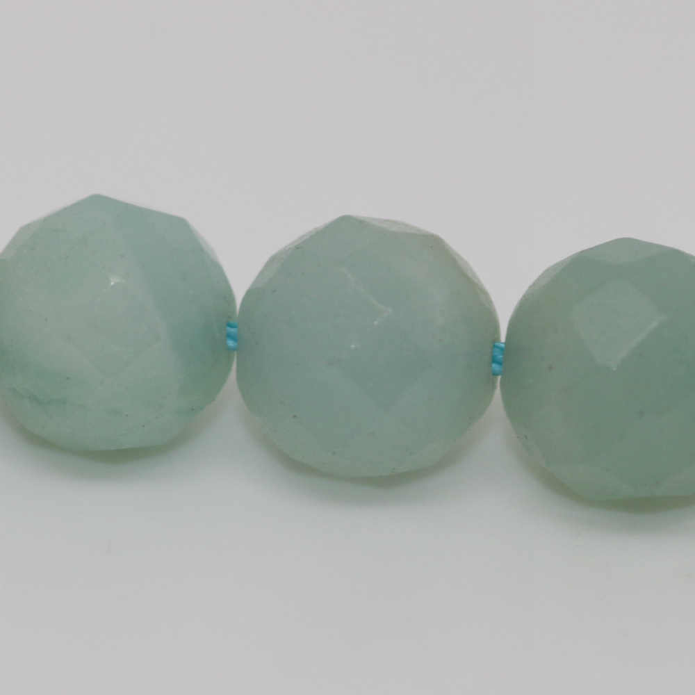 8MM ROUND FACETED STRING AMAZONITE