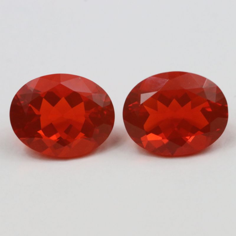 FIRE OPAL PAIR 10X8 OVAL 3.71CT