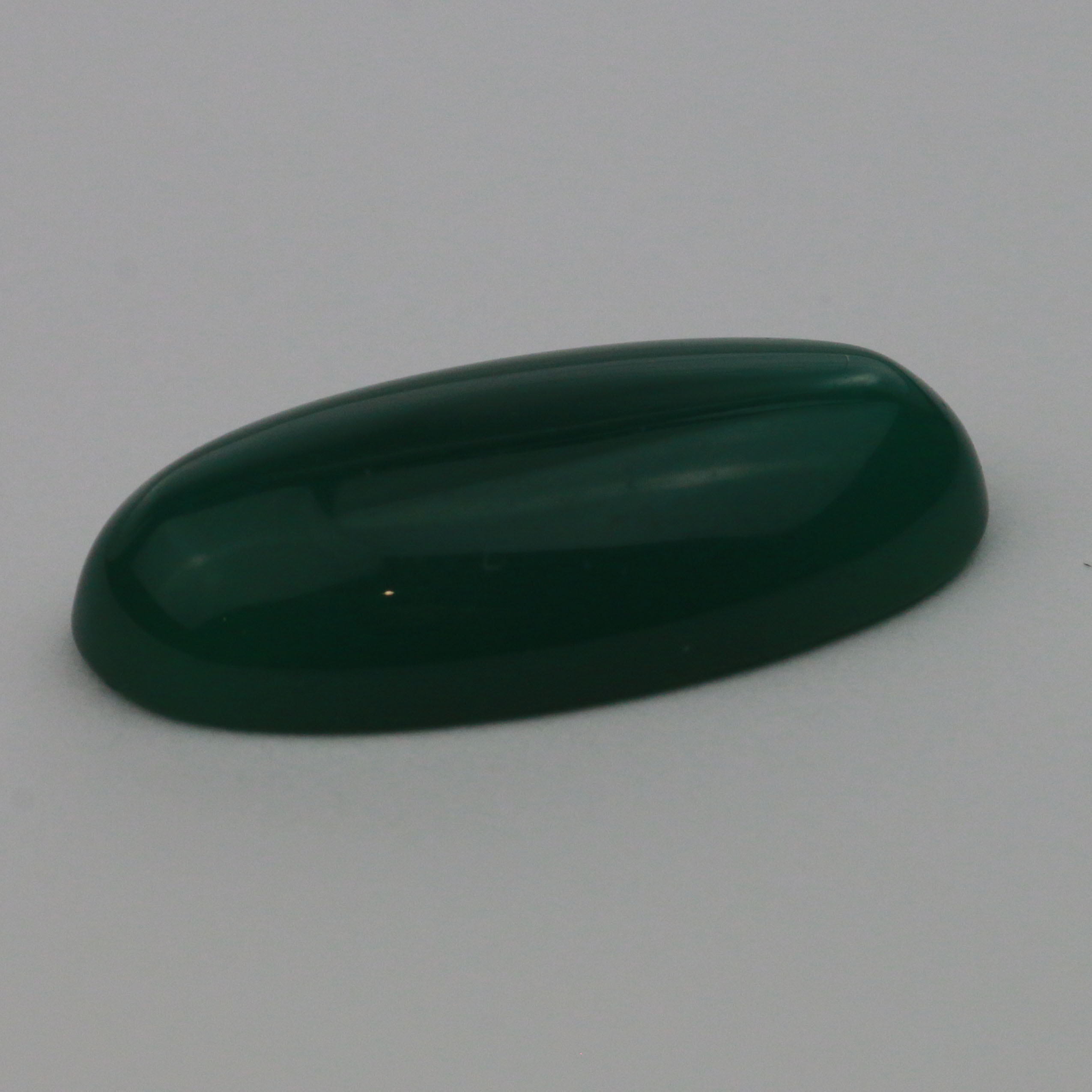 22X11 OVAL CABOCHON GREEN AGATE