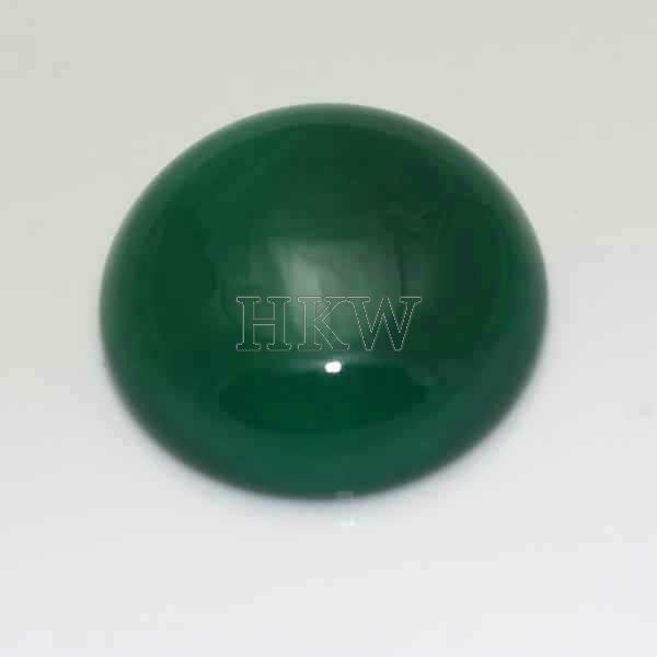 11MM ROUND CABOCHON GREEN AGATE