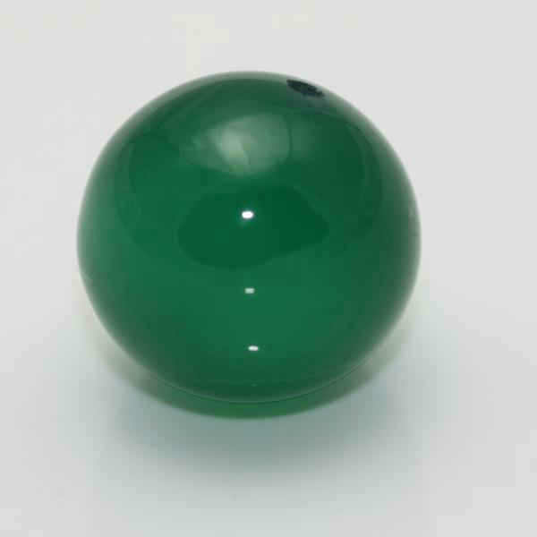 8MM HALF DRILLED BEAD GREEN AGATE