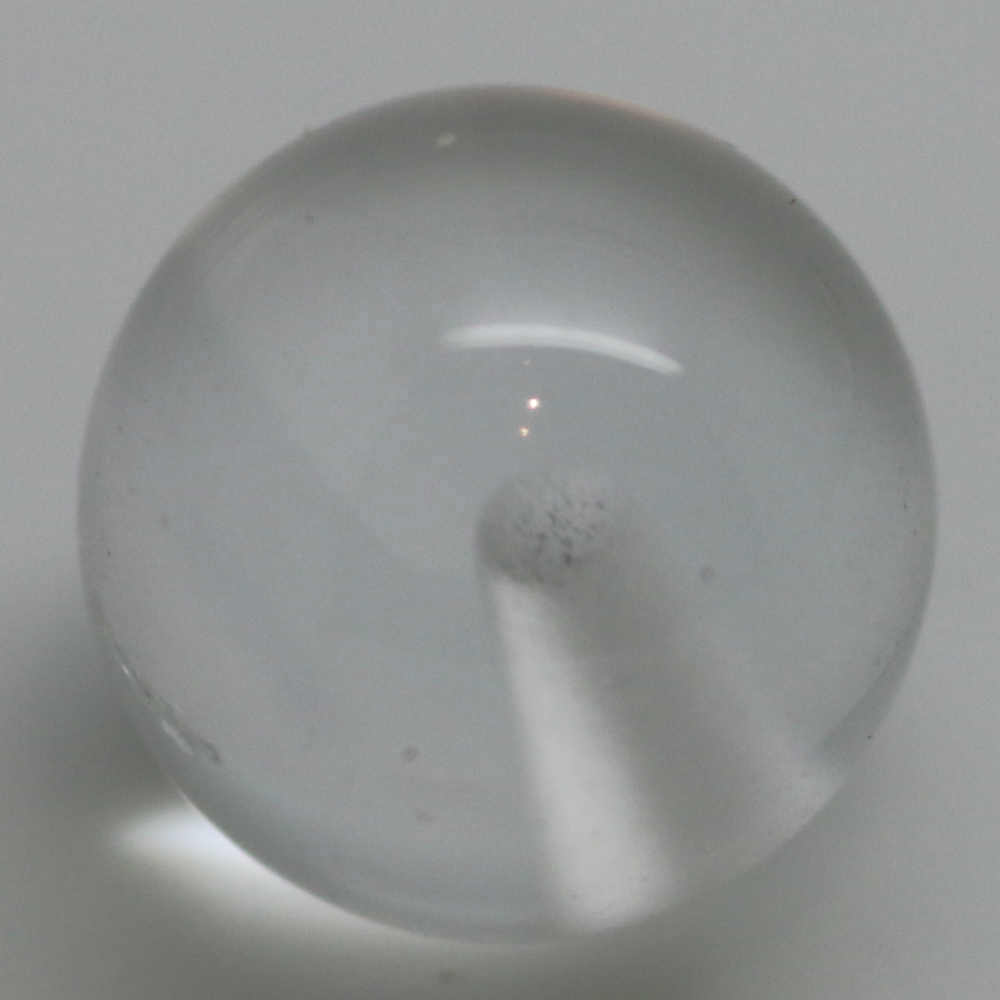 8MM SMOOTH ROUND BEAD HALF DRILLED ROCK CRYSTAL