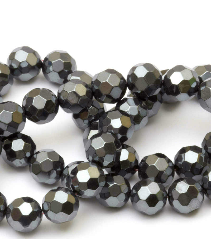 6MM 40CM (APPROX) STRING FACETED HAEMATITE