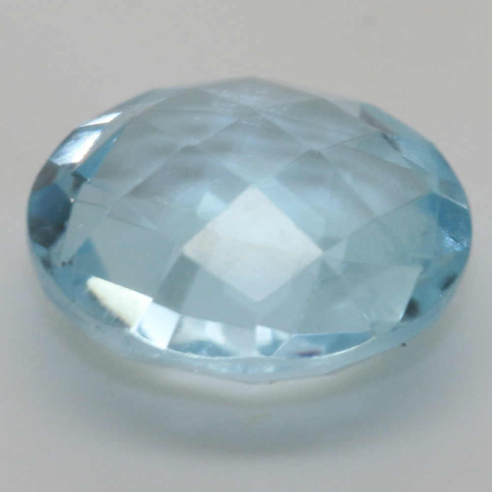 8MM ROUND SKY BLUE TOPAZ DOUBLE CHECKERBOARD