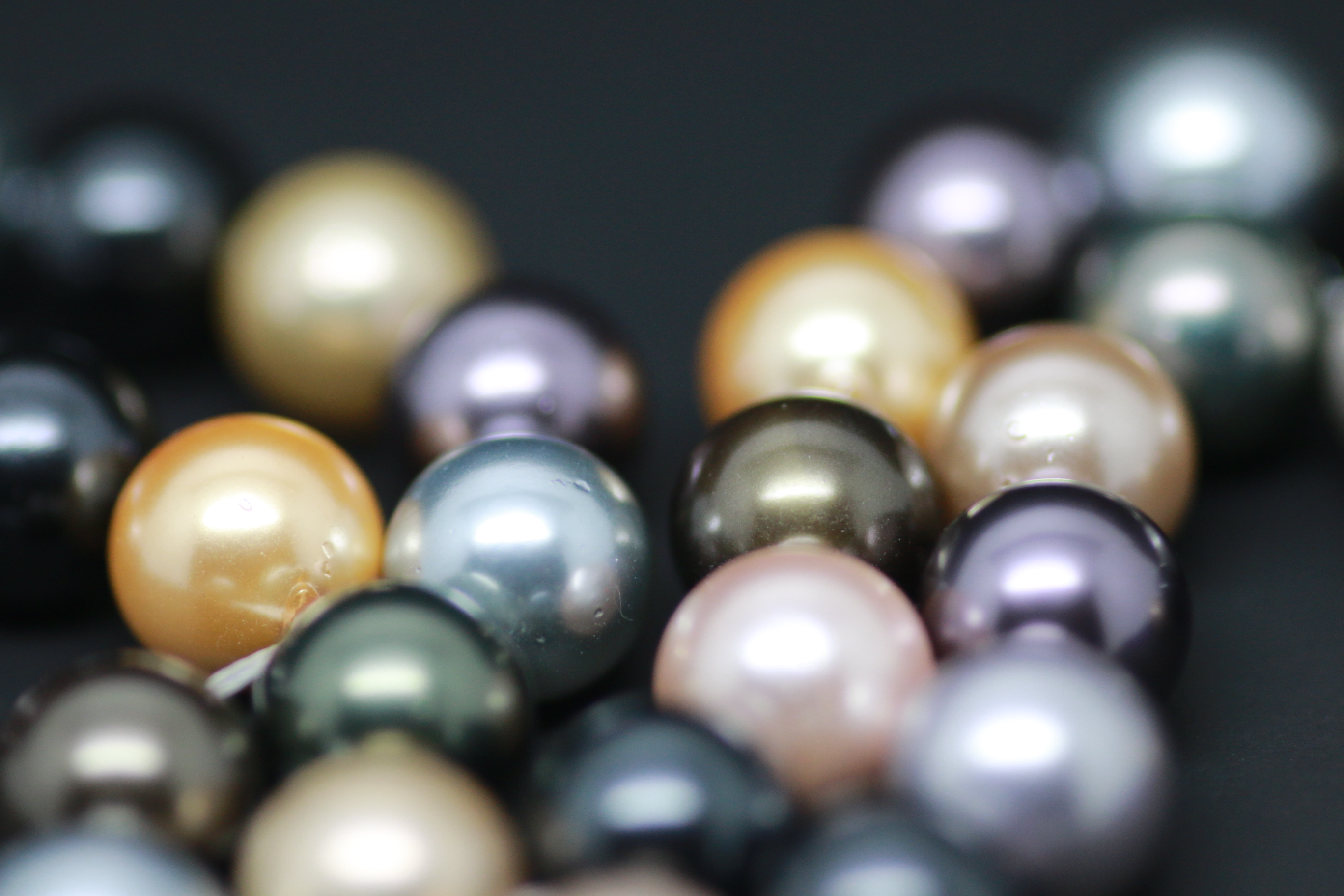 12mm String Paste Pearls Multi Colour