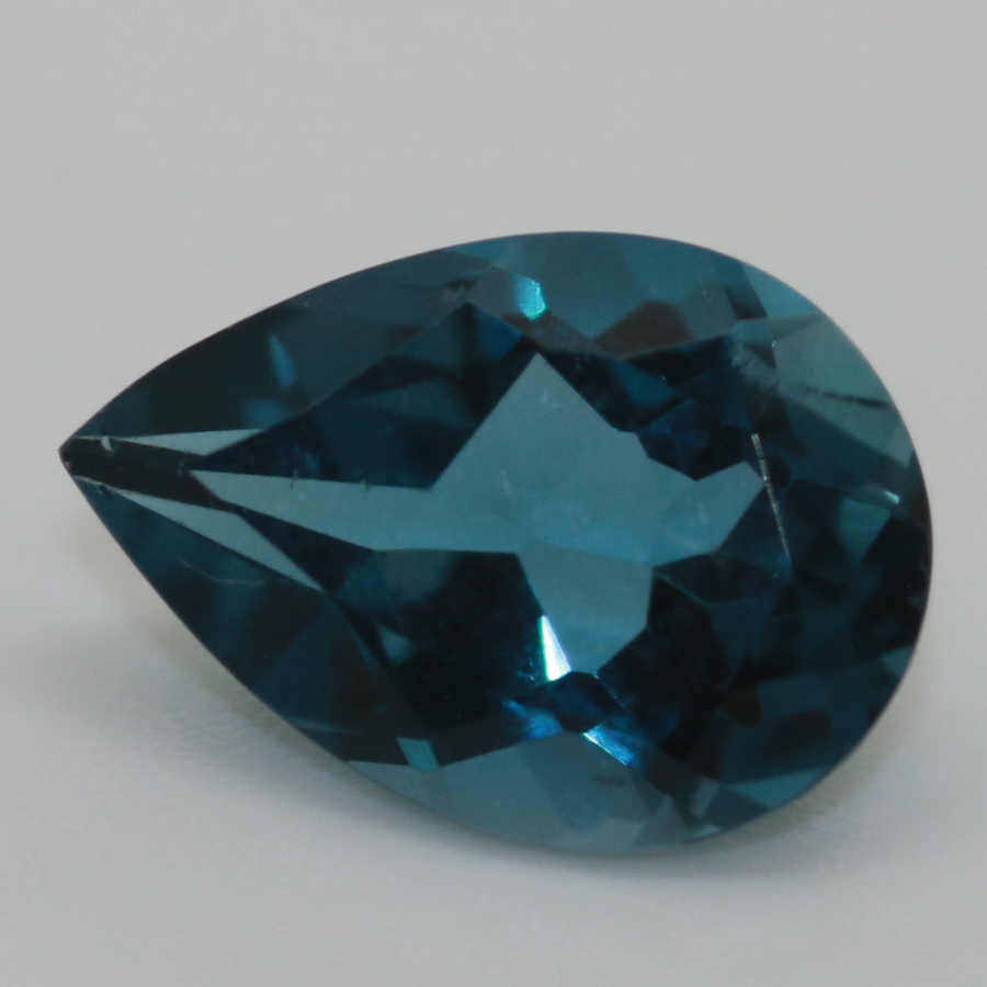4X3 PEAR BLUE TOPAZ LONDON FACETED