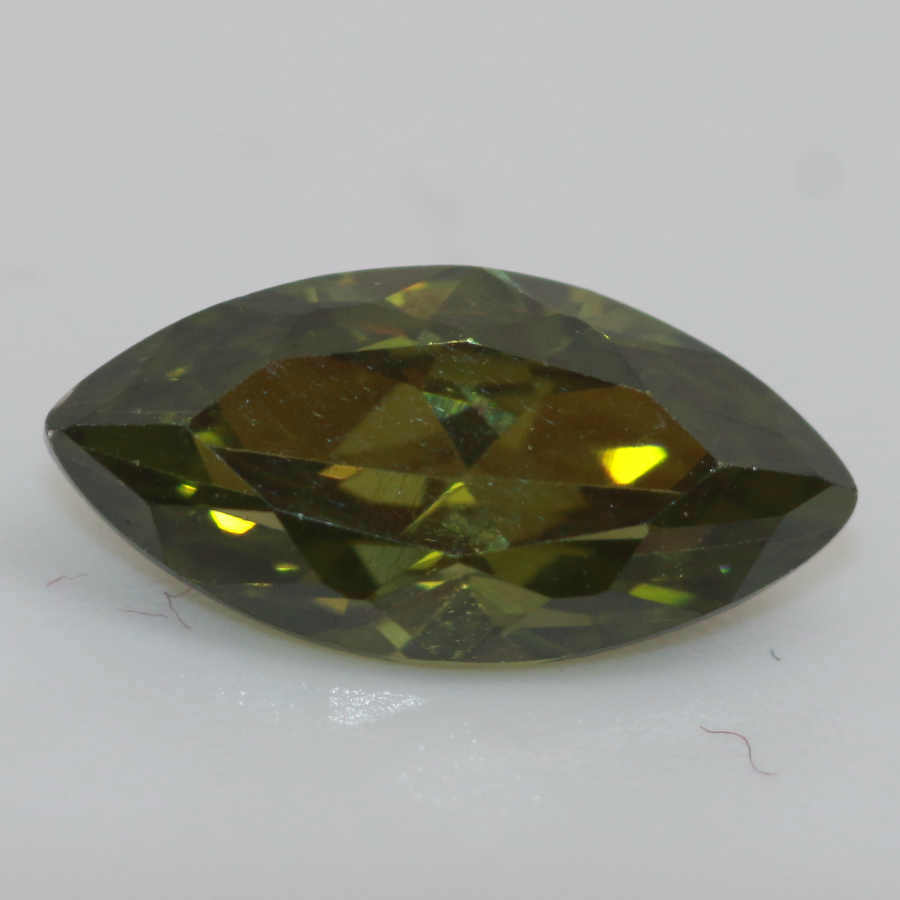 12X6 CUBIC ZIRCONIA OLIVE GREEN MARQUISE