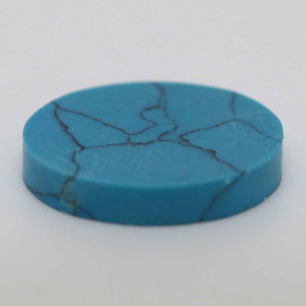 10X8 OVAL FLAT RECONSTRUCTED TURQUOISE MATRIX