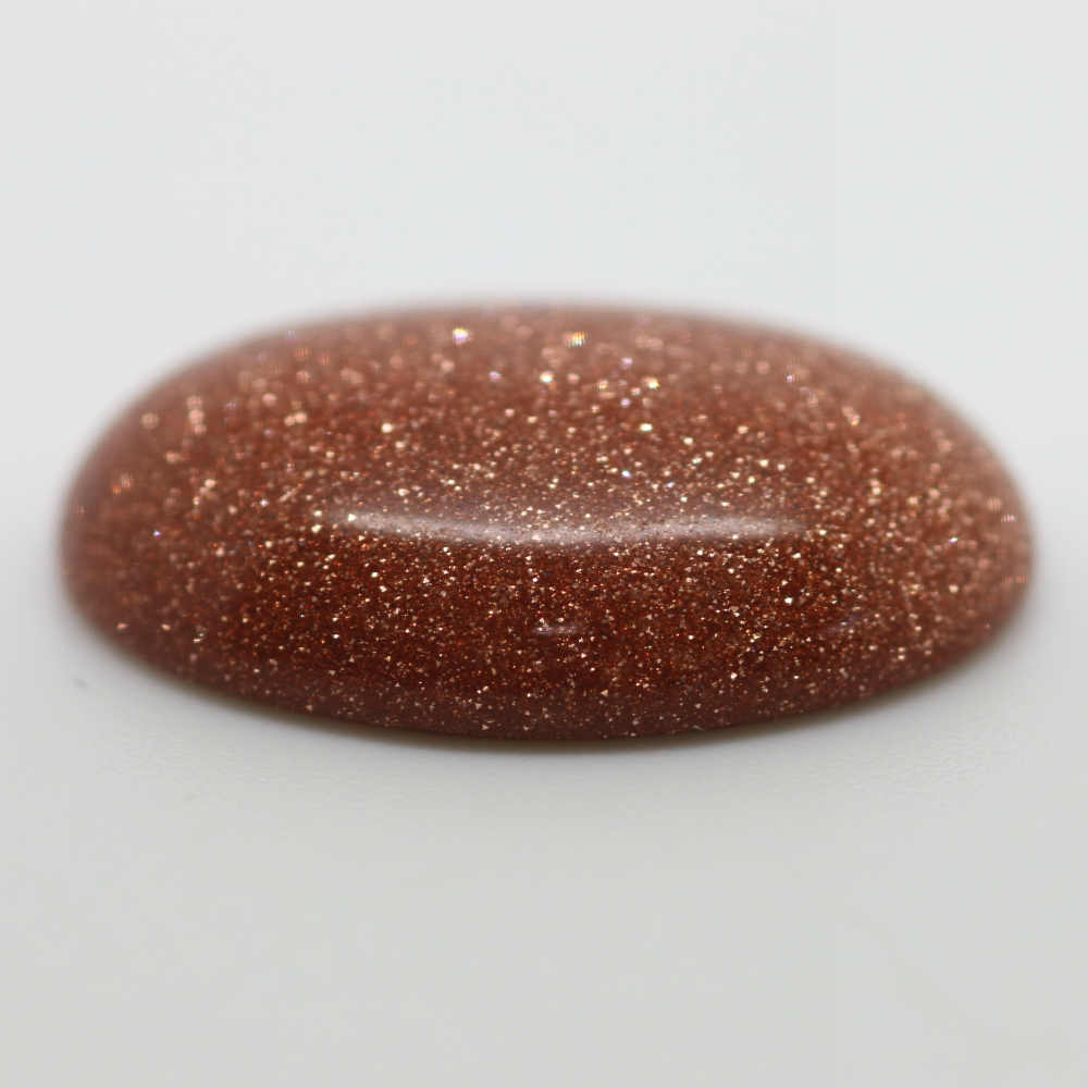 16X12 OVAL CABOCHON BROWN GOLDSTONE
