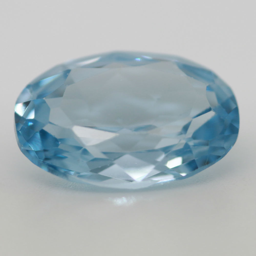 14X7 OVAL SYNTHETIC AQUA SPINEL