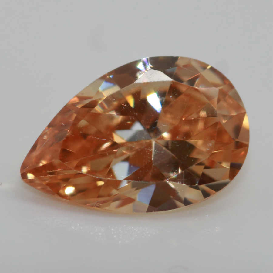 8X5 PEAR CUBIC ZIRCONIA CHAMPAGNE