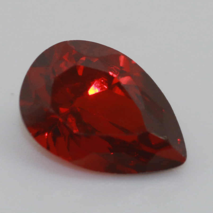 5X3 PEAR CUBIC ZIRCONIA RED
