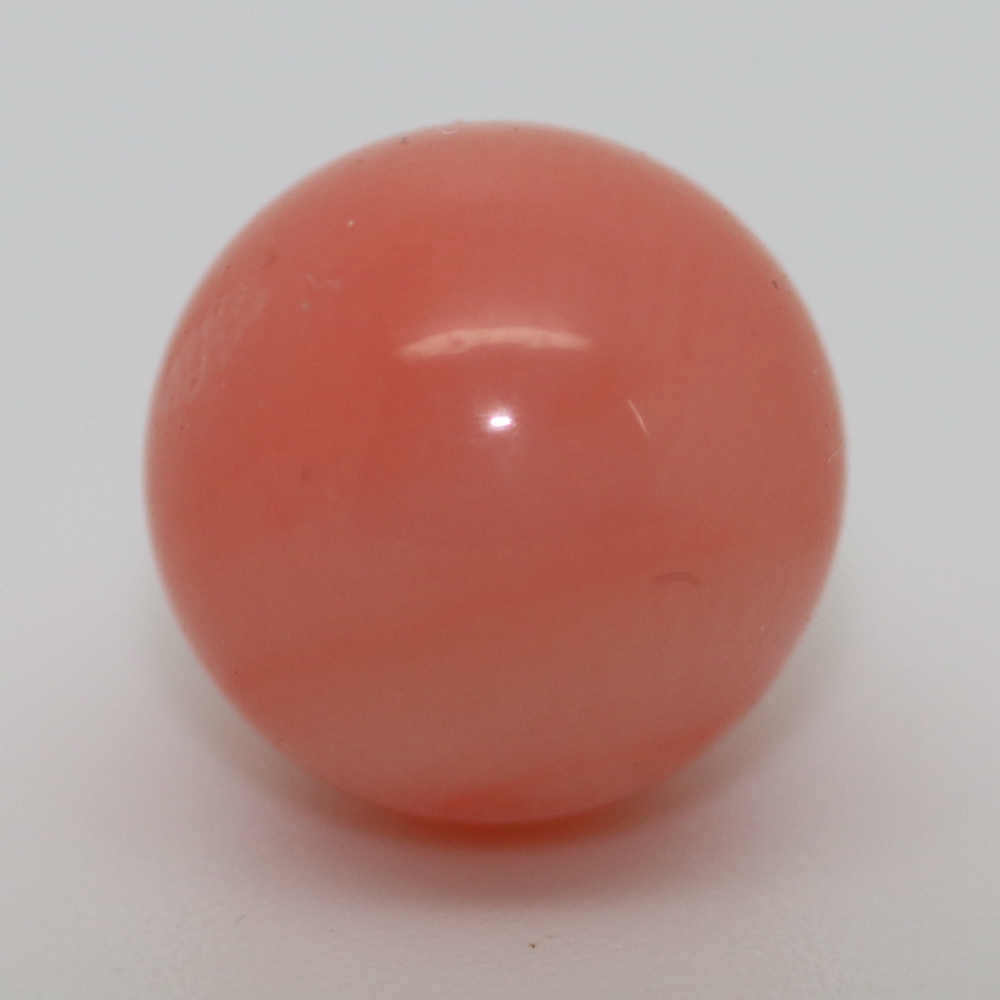 10mm Pink Button Half Drilled Bead Coral