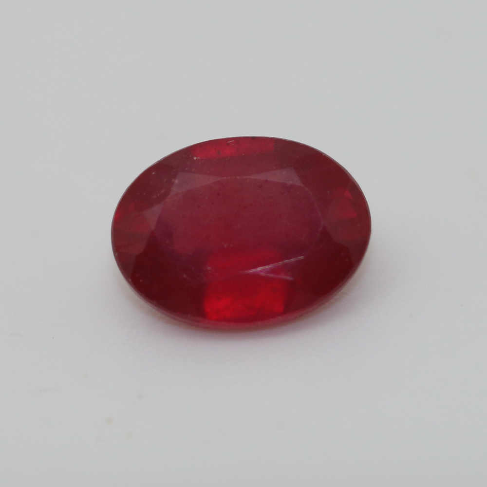 7X5 OVAL GLASS FILLED RUBY