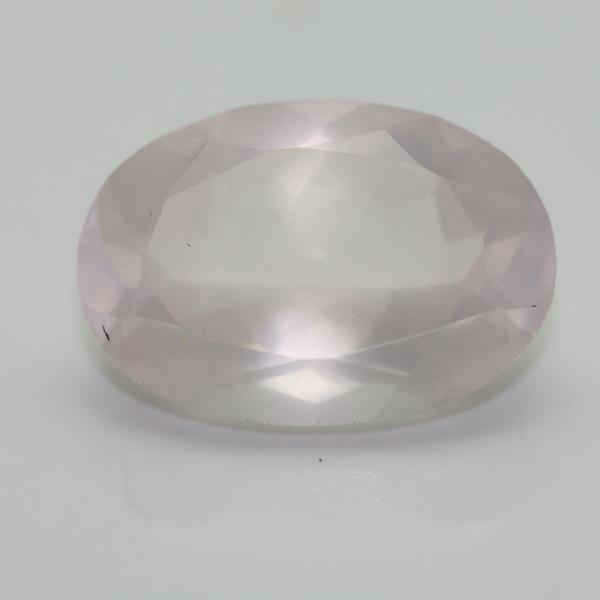 16X12 OVAL CHECKERBOARD FACETED ROSE QUARTZ