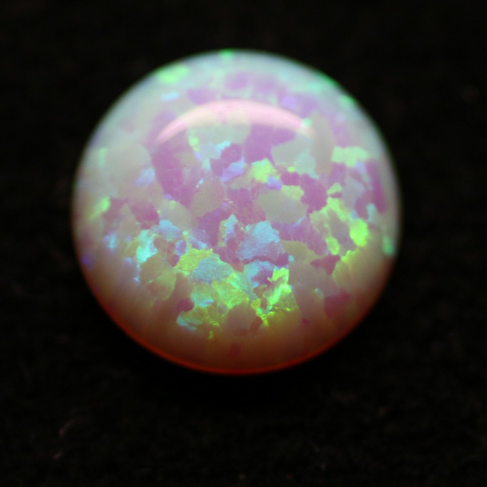 2MM ROUND SYNTHETIC OPAL B/GREEN 
