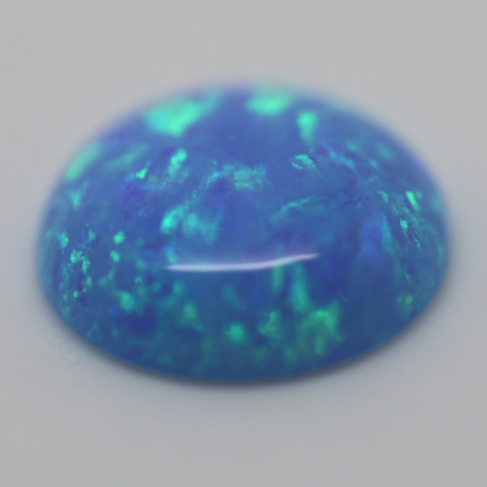 9MM ROUND SYNTHETIC OPAL BLUE 