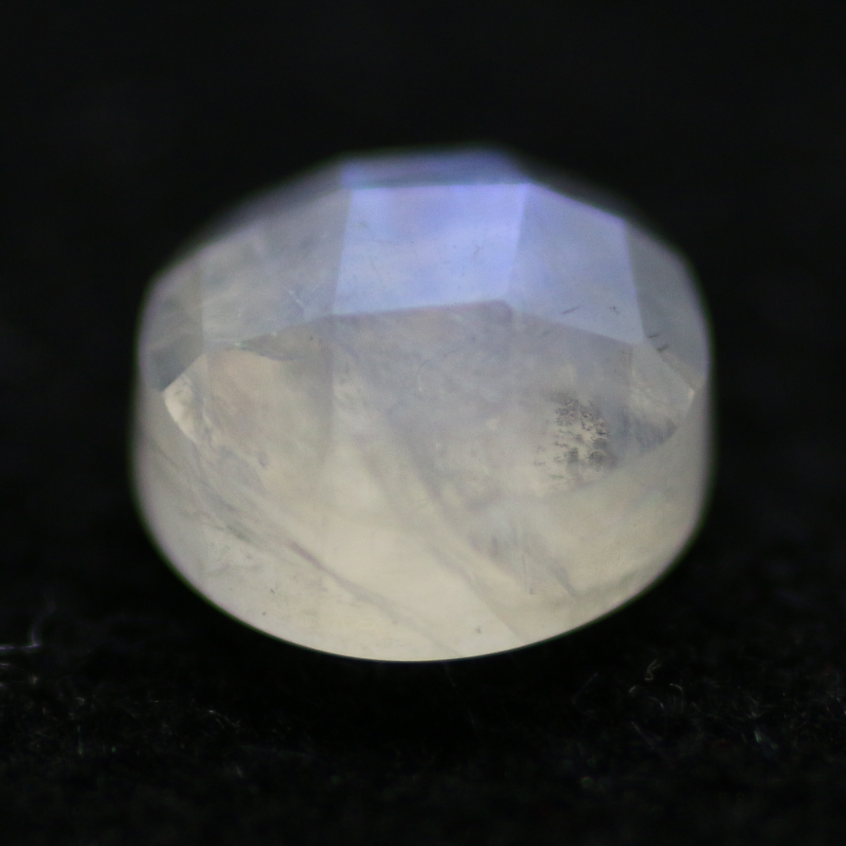 12MM ROUND FACETED CABOCHON CHECKERBOARD MOONSTONE