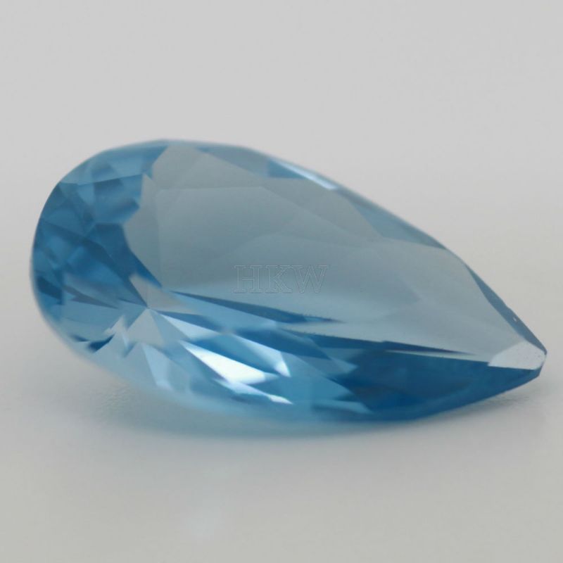 20X15 PEAR SYNTHETIC AQUA SPINEL
