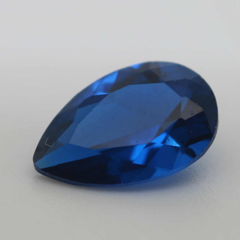 6X4 PEAR SYNTHETIC BLUE SPINEL