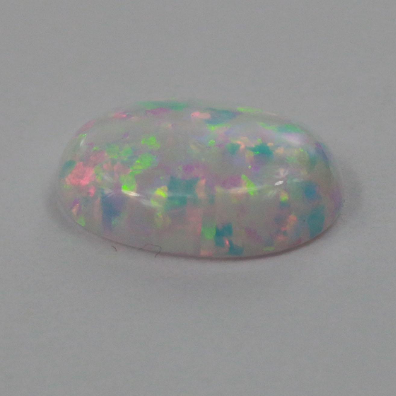 8X6 OVAL SYNTHETIC OPAL WHITE