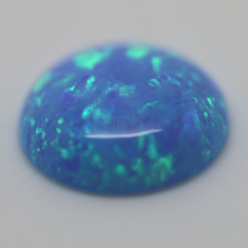 5MM ROUND SYNTHETIC OPAL BLUE 
