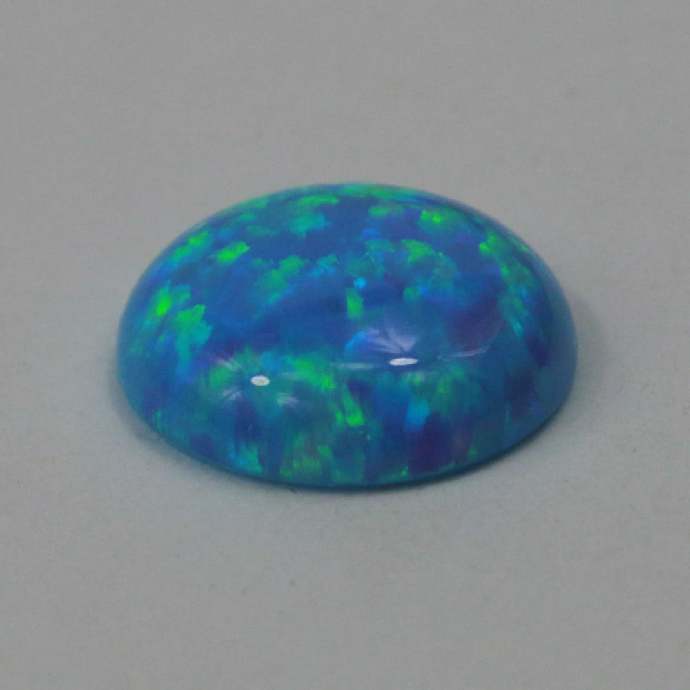 10MM ROUND SYNTHETIC OPAL BLUE 