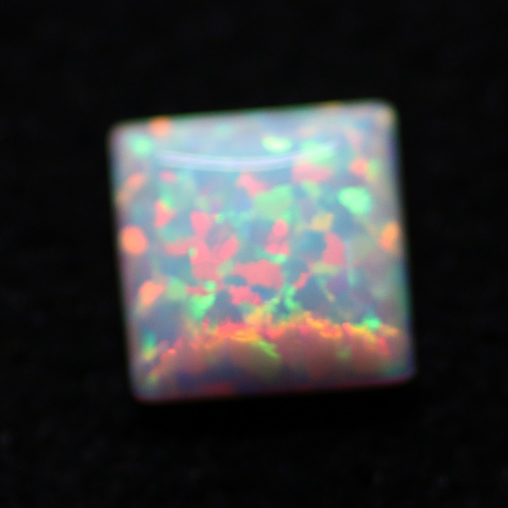 3X3 SQUARE SYNTHETIC OPAL WHITE