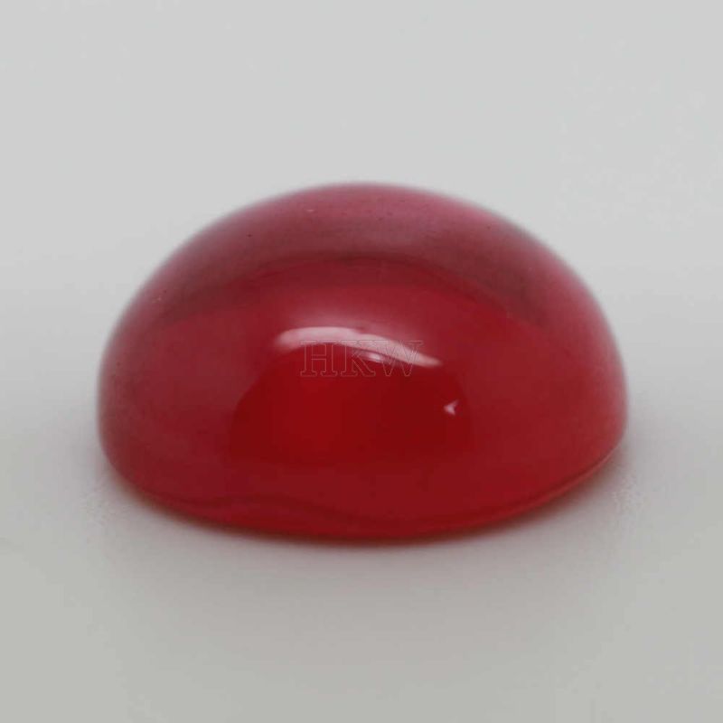 8MM ROUND CABOCHON SYNTHETIC RUBY