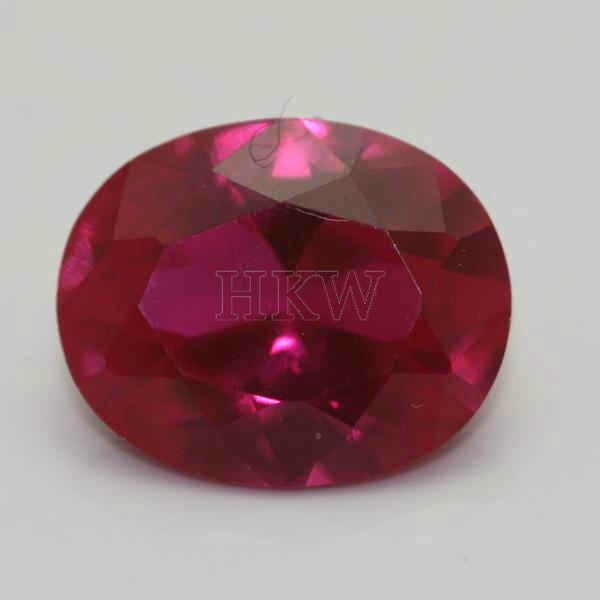 14X10 OVAL SYNTHETIC RUBY