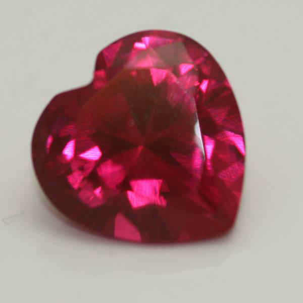 4X4 HEART SYNTHETIC RUBY